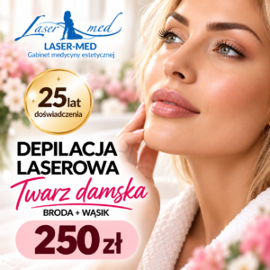 Depilacja Laserowa TWARZ - broda + wąsik